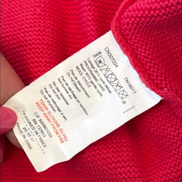 Tartine et Chocolat Red Knit Sweater 6 months baby unisex - Picture 7 of 8